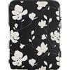 MoKo 9-11 Pollici Tablet Sleeve Borsa Custodia di Trasporto per New 11 iPad Air M3, iPad A16 2025, iPad PRO 11 M4, Air 5/4/3, iPad 10/9/8th Gen, Tab S8/S9 11, Magnolia Bianco & Nero