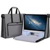 Damero Borsa da Viaggio per Apple iMac 27 Pollici, Case per iMac 21.5-27 Pollici e Altri Accessori, con Tracolla (Grigio)