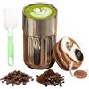 MeYuxg Termos Caffè, 450ml Tazza Termica, Bicchiere Termico con Indicatore LED di Temperatura, Thermos Bevande Calde, Thermos Piccolo per Caffè, Senza BPA (Argento con Caffè)