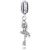 LIZHENG Fit Originale Pandora Braccialetto Charm 925 Sterling Silver Beads Ballerina Ciondolo Balletto Danza Ragazza Regalo Gioielli Fai da Te