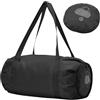 SamHeng Pieghevole Borsone Palestra, 25L Borsa Sportiva Borsone da Viaggio con Tasca Secca Bagnata, Ultraleggero Impermeabile Borsa da Weekend Gym Duffel Bag per Vacanza Campeggio Spiaggia (Nero)