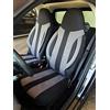 BREMER SITZBEZÜGE Coprisedili per auto compatibili con Smart fortwo 450 451 conducente e passeggero Coprisedili FB: MD501 (nero/grigio)