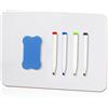 VARHHUXHA 1 Pezzi A4 Lavagna Bianca Cancellabile, Mini Lavagna Cancellabile, Lavagnetta Cancellabiles, Piccola Portatile Whiteboard White Boards con 4 Pennarelli, 1 Gomme da Cancellare per Home Office Cucina