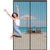 ZYXYMY Zanzariera Magnetica,Zanzariera Porta Finestra,Zanzariera Magnetica Finestra,Zanzariera Magnetica Porta Finestra, Facile da Installare, Adatto a Bambini e Animali Domestici,120x250cm,Nero