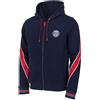 PSG Felpa con cappuccio con cerniera, collezione ufficiale Paris Saint Germain