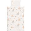 Herding Babybest Set di Biancheria da Letto in Moon and Stars, Federa 40 x 60 cm con Piega da Hotel, Copripiumino 100 x 135 cm con Chiusura a Bottoni, Cotone, Flanella.