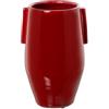 DRW Vaso da tavolo in ceramica in rosso lucido 16x16x25 cm
