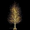 Gruppo Maruccia - Albero Natalizio Dorato con 1300 Luci Led Bianco Caldo - Albero di Natale Artificiale per Interni ed Esterni Altezza 1,8 Metri 225 Rami Luminosi