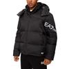 Emporio Armani EA7 Giubbino da Uomo in Piuma d'Oca con Maxi Logo, 6DPB33 (IT, Testo, M, Regular, Regular, Nero)