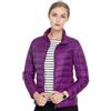 Santimon Donna Piumino Plain manica lunga Grande Scuro Viola