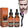 Pemarlis 30ml*2 Kit per la crescita della barba, stimola la crescita dei baffi e la ricrescita dei capelli,Beard Growth Cura della Pelle indolore Set, regalo di compleanno e San Valentino per