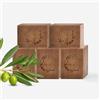 BIO JALAL SAPONE DI ALEPPO Bio Jalal confezione da 5 saponette di Aleppo originale puro con 25% olio di alloro e 75% olio d'oliva -sapone 900 950 g sapone viso barba mani corpo capelli prodotto a mano in Turchia