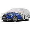 Kayme Telo Copriauto da Esterno, Copertura Impermeabile Anti UV Vento Antipolvere a 6 Strati con Cerniera e Felpato, Compatibile Con Duster, Compass, Qashqai, Tiguan, T-Roc (SUV:fino a 460cm)