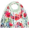 VON LILIENFELD® Scialle Seta Sciarpa Donna Accesorio Satin Fiore Papaveri