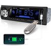 Hikity Autoradio Autoradio Vivavoce Doppio BT, 1DIN LCD Radio Auto con Telecomando Supporto 2USB AUX TF WMA WAV FLAC Lettore MP3 FM Bottoni a Colori