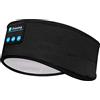 Navly Cuffie per Dormire Bluetooth V5.0 Sonno Cuffie Fascia Sportiva con Ultra Sottili HD Stereo Altoparlanti,Perfette per Sport, Traversine Laterali, Viaggi Aerei, Meditazione e Relaxt, unisex
