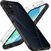 iVoler Cover Opaca per Samsung Galaxy A16 4G / A16 5G con 2 Pezzi Vetro Temperato, [Antiurto di Grado Militare] [Protezione Della Fotocamera] Custodia Traslucida Sottile Anti-Impronte Case, Nero