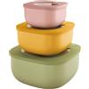 GUZZINI STORE&MORE BIO SET 3 CONTENITORI ERMETICI BASSI CON COPERCHIO