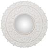 Alexandra House Living Specchio da parete bianco legno usurato 4 x 57 x 58 cm rotondo