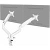 VIVO Supporto articolato doppio da 17 a 27 pollici con molla pneumatica per 2 schermi monitor con VESA max 100 x 100, bianco (STAND-V102OW)