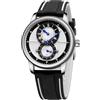 DAXIAOYU Orologio meccanico da uomo con cinturino in silicone, orologio militare automatico per uomo, alla moda, business, carica manuale, casual, impermeabile, bianco e nero, Classico, Minimalista