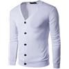 OHXSM Cardigan Leggero da Uomo Maglione con Scollo a V Bottone in Cotone Maglieria Cardigan Casual Sottile in Maglia Maglioni Cardigan Leggero con Scollo a V Maglieria a Maniche Lunghe Pullover Maglioni