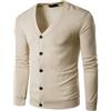 OHXSM Cardigan Leggero da Uomo Maglione con Scollo a V Bottone in Cotone Maglieria Cardigan Casual Sottile in Maglia Maglioni Cardigan Leggero con Scollo a V Maglieria a Maniche Lunghe Pullover Maglioni
