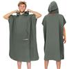 AUTDOOR® Poncho Surf - Accappatoio Microfibra Assorbente & Leggero, Perfetto per Uomo e Donna, Ideale per Spiaggia, Yoga e Sport Acquatici (Verde, Grande)