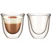 Aqualogis Set di 2 bicchieri termici a doppia parete per cappuccino, latte, Cremona, 165 ml