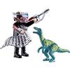 PLAYMOBIL Dinos 70693, DuoPack Velociraptor vs. Cacciatore, dai 4 Anni