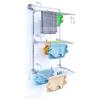 foxydry Wall, stendibiancheria da parete saliscendi, richiudibile, 88 cm | alluminio e acciaio inox, antiruggine, 3 griglie, stendino a muro verticale, per interno o esterno, sostiene 30 kg, grigio