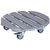 Wagner Carrello per Piante CREO Ø 38 x 10,5 cm I Carrello per Fiori in Legno massello FSC® Rigato, Grigio I per Interni ed Esterni, 2 Ruote con Freno I Portata 200 kg I Fatto in UE -20086301