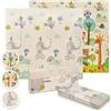 MS Trendy - Tappeto da gioco per bambini, 180 x 200 cm, doppio lato, tappetino molto imbottito (1 cm spesso), pieghevole e con borsa per il trasporto, Elefante/Giungla