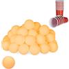 relaxdays Palline da Beer Pong, in Set da 48, per Ping Pong, Tennis da Tavolo, senza Scritta, Diametro 38 mm, Arancione