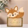 WONDEE Lampada Personalizzata Con Nome - Luce Notturna Bambini Fox, Regalo Neonato Maschio e Femmina, Regalo Battesimo Bimbo e Bimba, idee Regali Personalizzati Bambino e Bambina 0 1 2 3 4 5 anni