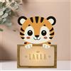 WONDEE Lampada Personalizzata Con Nome - Luce Notturna Bambini Tiger, Regalo Neonato Maschio e Femmina, Regalo Battesimo Bimbo e Bimba, Regali Personalizzati Bambino e Bambina (include cavo USB C)