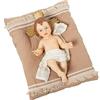 DRW Figura bambino Gesù su un cuscino in colore carne e marrone 25x10x36 cm