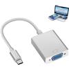 Qneneam Adattatore USB C a VGA, USB tipo C a VGA, Compatibile Thunderbolt 3, Maschio a Femmina, Convertitore per MacBook Pro/Air 2023, iPhone 15 Pro/Max, iPad Pro, Samsung Galaxy S23, e Altri Dispositivi