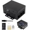 Waveshare Industrial Grade Metal Case (D) For Raspberry Pi 5, Larger Internal Space, Supports Installing Official Cooling Fan And Various HATs, Wall-Mount And Rail-Mount Support