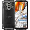 DOOGEE Blade 10 Ultra Rugged Smartphone, 20(8+12) GB+256GB/2TB TF Smartphone Android 14 Telefono Indistruttibile, 10.7mm Ultrasottile 6.56 HD+ 90Hz, 50MP+8MP, 5150mAh, NFC/4G/Face ID/GPS