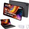 CWOWDEFU Tablet Android, tablet computer 4G LTE da 12 pollici, dotato di custodia con tastiera, 256 GB di ROM, batteria PD 20 W 8000 mAh, schermo 2K, 16 (8 + 8) GB di RAM