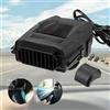 Nircho Riscaldatore per auto, portatile, 12 V, ventola sbrinatore per auto, con presa accendisigari, 2 in 1, funzione di riscaldamento e raffreddamento rapido, rotazione a 360°, ventola di