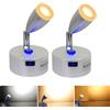 Intckwan 12 Volt Led Lamps Camper, 12v Letto Lampada di Lettura, 3 Temperature di Colore, 3w, Interruttore Dimmer Tattile, DC 12-24v Led Spot per Auto Camion Caravan Camper Campeggio Barca (2 Pezzi)