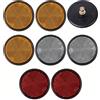Your Day Mate Catarifrangenti rotondi da avvitare, 8 pz, arancione, Bianco e Rosso, Ø 59 mm, con marchio E, incl. filettatura + dadi, catarifrangenti di sicurezza per rimorchi, occhio di gatto destro sinistro