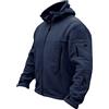 NCTCITY Uomo Giacca Tattica da Combattimento in Pile Militare Antivento Softshell Sportiva Caldo Felpe con Cappuccio All'aperto Cappotto da Trekking con Multi-Tasca per Autunno Invernale