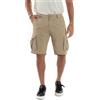 Giosal Bermuda Cargo Uomo Cotone Pantaloncini Corti Casual con Tasconi con Tasche America Oversize Wide Leg Tinta Unita (IT, Numero, 52, Regular, Regular, Beige)