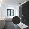 WALLando Pannello posteriore doccia Premium 250 x 100 cm - Rivestimento da parete facile da montare per doccia e bagno - Pannello doccia in PVC di alta qualità effetto pietra, opaco - Grafite