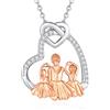 CELESTIA Collana Argento 925 Ciondolo Cuore Figlia e Figlio Regalo per Mamma Ti Voglio Bene Idee Festa della Donna a Mia Moglie e Nonna