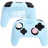 Kuitmor Custodia protettiva per controller Nintendo Switch Pro, in morbido silicone, antiscivolo, con 2 tappi per il pollice e 1 adesivo