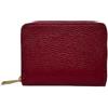 Mauro Pelletteria Portafoglio Donna Piccolo in Vera Pelle Zip Around,Portafoglio Pelle Donna con Cerniera, Made in Italy Modello Mony, Bordeaux
